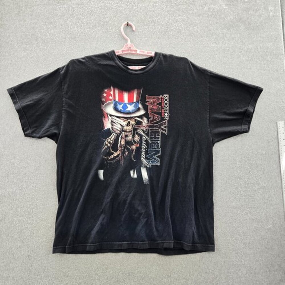 Mayhem Festival  Men Shirt 2XL‎ Black Rockstar Graphic Print Tee